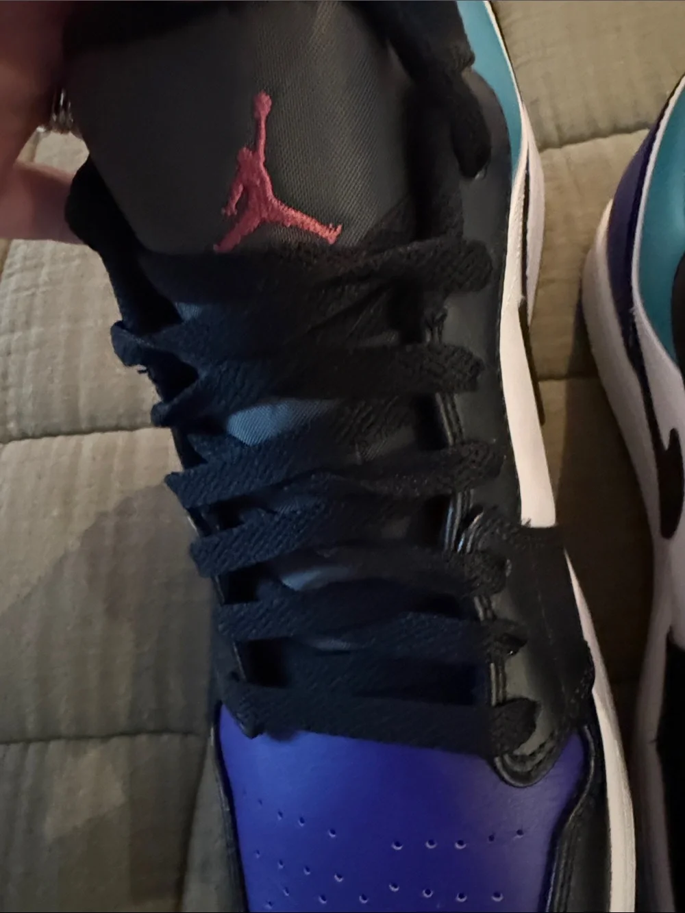 Nike Air Jordan Low-Top Sneakers in Purple, Teal & Black